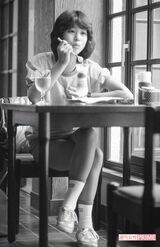 松田聖子。パフェを食べながらの取材で（ '80年撮影）