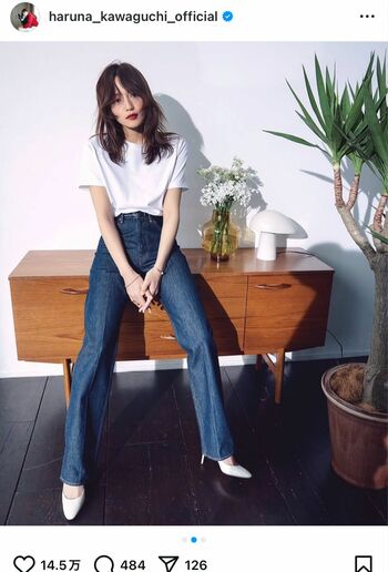 痩せすぎ…とSNS上で話題になった川口春奈の投稿(本人のインスタグラムより)