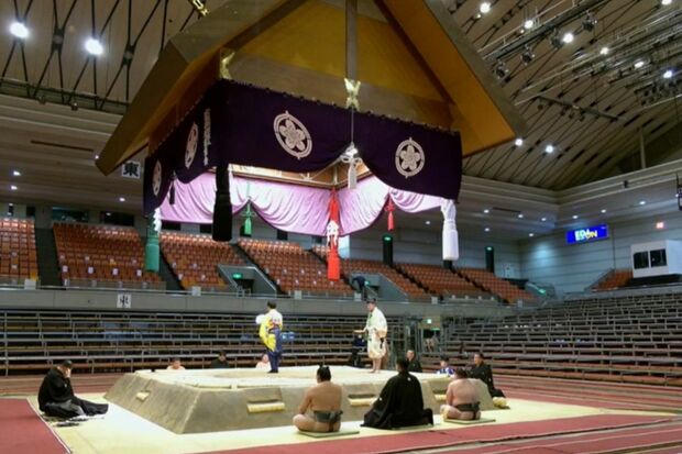 2020年、無観客となった大相撲春場所　著者のツイッターより