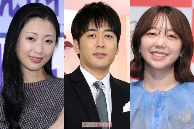 同居じゃなくても結婚生活は順調。左から壇蜜・安住紳一郎・峯岸みなみ