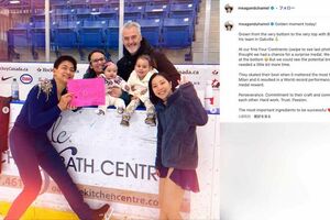 “りくりゅう”こと三浦璃来、木原龍一ペアの金メダル獲得時に結成以来の写真を投稿したデュハメル氏（本人のインスタグラムより）