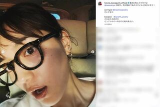 板倉滉とお揃いのサングラスを愛用している川口春奈(本人のインスタグラムより)
