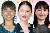 長澤まさみ（写真左から10代、20代、30代の現在）