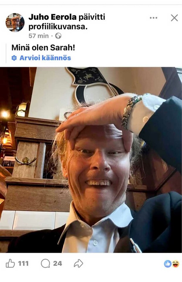 拡散された、ミス・フィンランド女性を擁護するフィンランドの政治家（Xより）