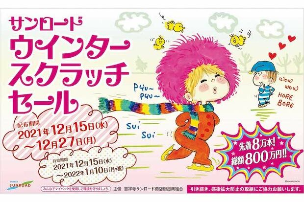 過去には水森亜土氏ともコラボしていた吉祥寺サンロード商店街（公式サイトより）