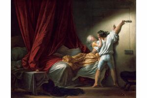 ジャン＝オノレ・フラゴナール《かんぬき》1777-1778年頃。パリ、ルーヴル美術館Photo （C）RMN-GrandPalais(museeduLouvre)/MichelUrtado/distributedbyAMF-DNPartcom