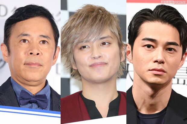 抱かれたくない男ランキング18位・岡村隆史（写真右）、16位・手越祐也（中央）、10位・東出昌大（右）