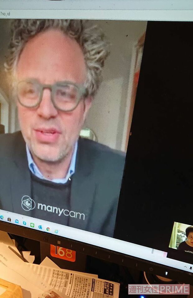 マーク・ラファロが話してくるところ。これもフェイク動画だ（提供・井出智香恵先生）