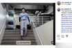 カメラ目線で片目をつぶったコミカルな表情を見せた大谷翔平（ドジャース公式球団カメラマン、ジョン・スーフー氏のインスタグラムより）