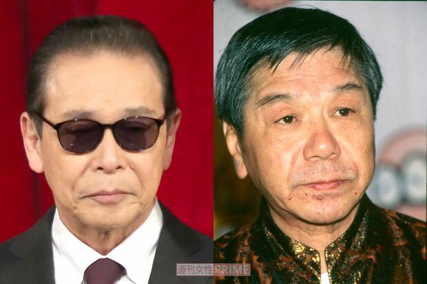 2008年没。無名時代のタモリ（左）を自室に居候させるなど“大恩人”だった赤塚さん（右）