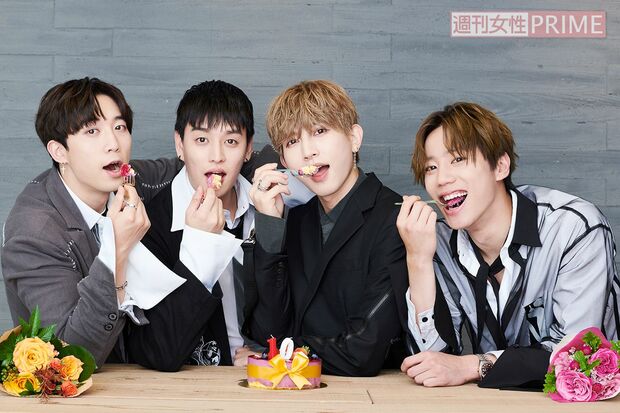 U-KISS（左から）フン、イライ、キソプ、ジュン　撮影／山田智絵