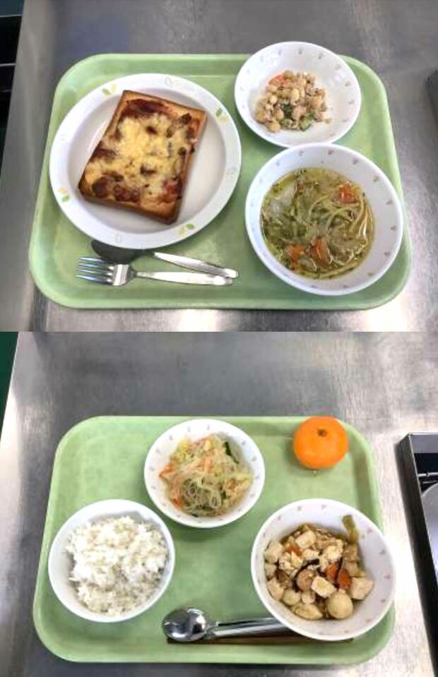 ピクサー風の画像で話題の区立小学校HPには給食のその日の写真もアップされていた
