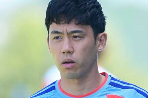 サッカー日本代表の引退を発表した遠藤航（JMPA 代表撮影）