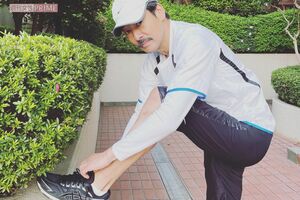 日課としているスロージョグ。「夜は眠れる、食欲も増しますよ」