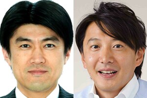 1月に電撃独立を発表したNHKの青井実アナと日本テレビの藤井貴彦アナ（各局公式サイトより）