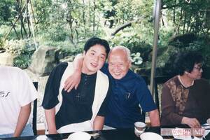 中学生の古市さんと尊敬する祖父・泰治さん