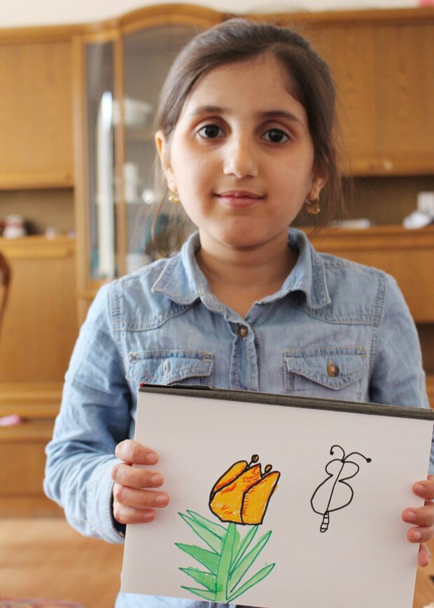 イマーンちゃん（11歳）。イラク政府のプログラムでインドで骨髄移植を受ける。現在は一家でドイツに移住した。