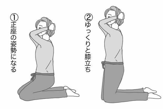 1日10回「ひざ立ちスクワット」