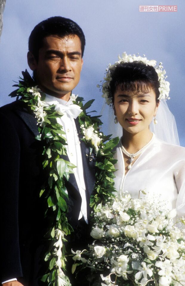 1994年に渡辺裕之さんと再婚した原日出子。ハワイで挙式・披露宴を開いた