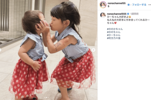 ののかちゃんの“腕”に描かれたタトゥー風の落書き（公式インスタグラムより）