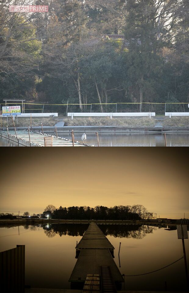 小林家の近くには釣り堀があり、客らは全員事情聴取を受けたという。深夜0時半ごろの様子