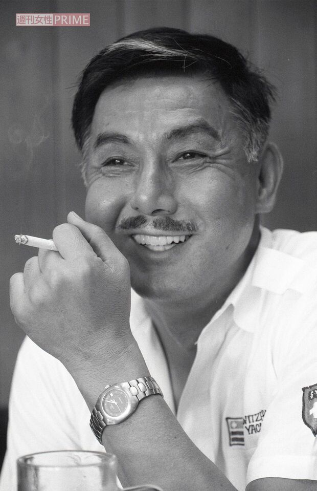 ほっぺにシリコンを入れていた宍戸錠さん（1987年）