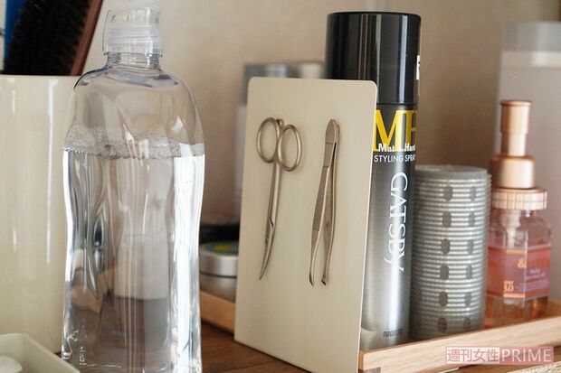 お手入れ用品をマグネット収納