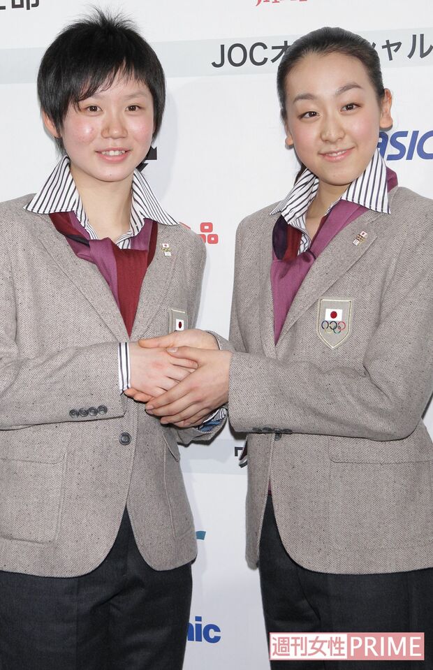 バンクーバー五輪の結団式。浅田真央とともに注目の若手選手だった