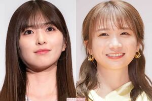 左から『乃木坂46』の小川彩と同グループOGの秋元真夏