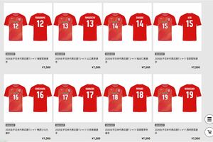 女子バレーの応援Tシャツ(日本バレーボール協会公式サイトより)