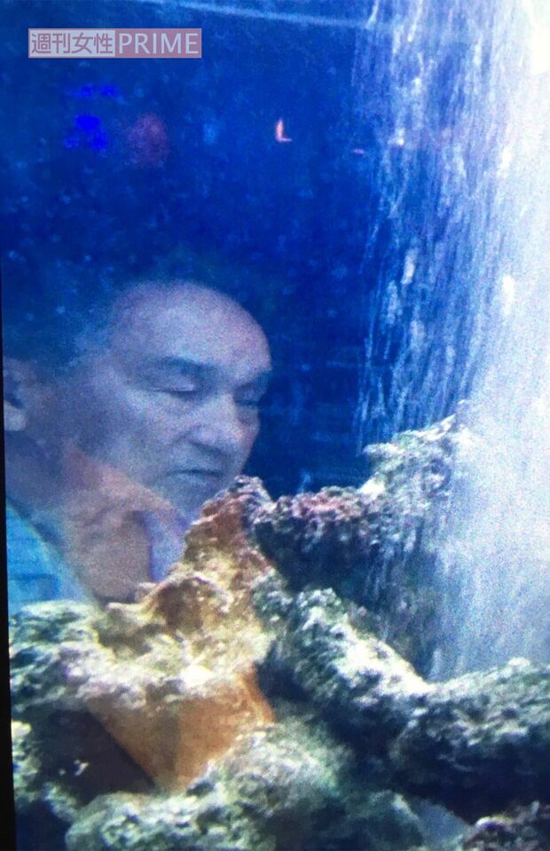 自宅の水槽に映ったジャニー喜多川氏の姿。このあと……（元ジャニーズJr.の田中斗希提供）