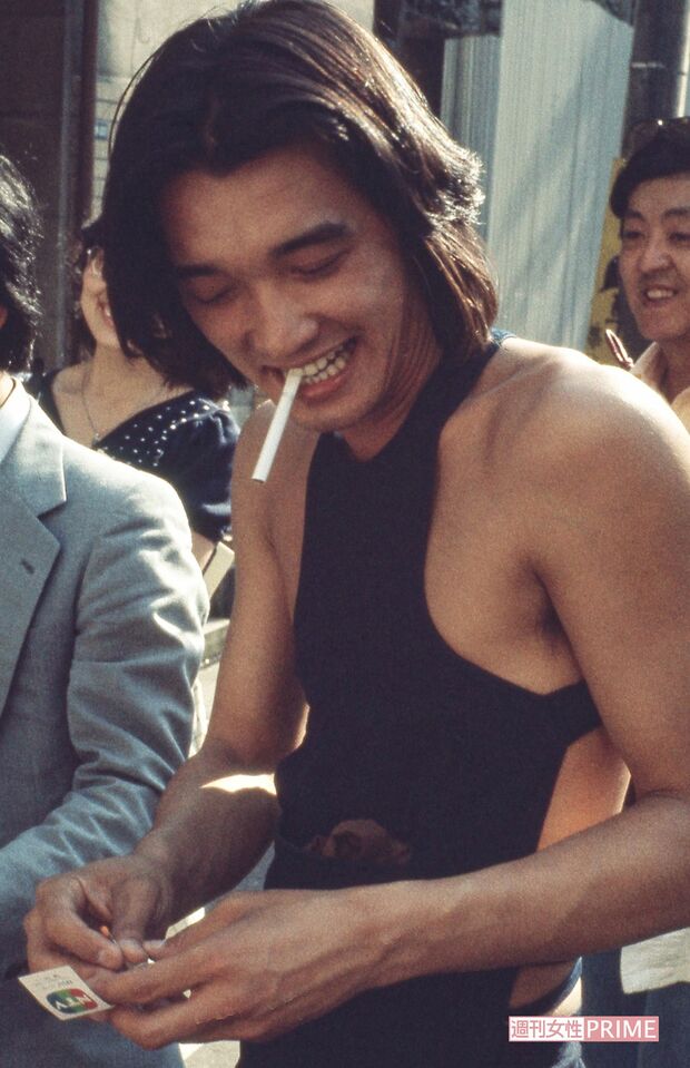 萩原健一さんが主演のドラマ『くるくるくるり』（73年・日本テレビ）。撮影現場での様子②