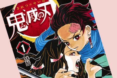 右が炭治郎、左が妹の禰豆子(『鬼滅の刃』1巻より)