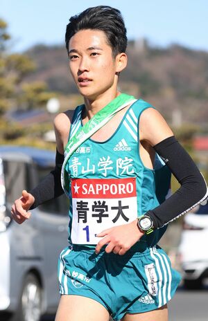 佐藤一世選手●青山学院大4年・総合文化政策学部。出雲、全日本は苦戦するも11月の1万mで自己新 写真/アフロ