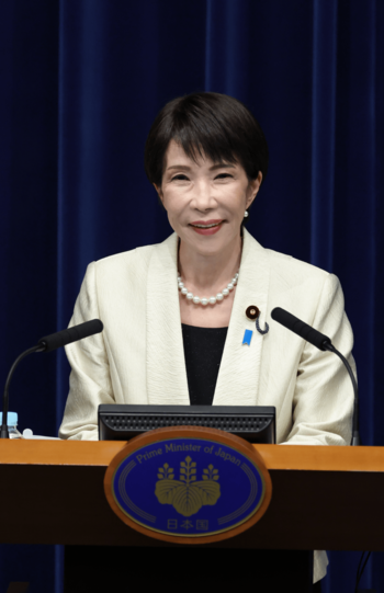 18日、首相官邸で会見を開いた高市早苗内閣総理大臣（撮影／JMPA）