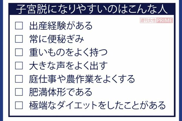 子宮脱になりやすいのはこんな人