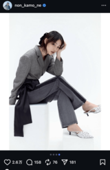 FRAY I.D15周年コレクション『Tied with Grace』のビジュアルに起用されたのん（公式インスタグラムより）