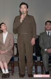 NHK放送90年ドラマ『紅白が生まれた日』取材会(’15年)。GHQ側の通訳を務める日系アメリカ人役だったため、個人的に英語のレッスンも 撮影/週刊女性写真班