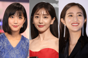 ミスコン出身の芸能人、左から竹内由恵アナ、田中みな実、堀田茜
