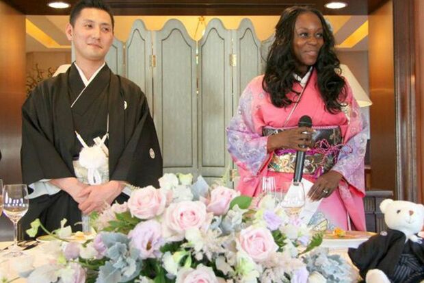 日本で結婚式を挙げたニューヨーク出身のタラさん。現在は名古屋に住んでいる（写真：タラ・カミヤさん提供）