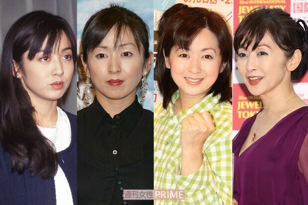 斉藤由貴（写真左から'93年・27歳、'05年・39歳、'09年・43歳、'21年・55歳）