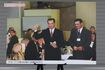 1992年、松井秀喜氏の交渉権を獲得し、ガッツポーズする長嶋茂雄さん