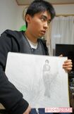 スケッチブックに描いたデッサン