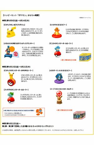 ハッピーセットの『ポケモン』おもちゃ（マクドナルド公式ホームページより）