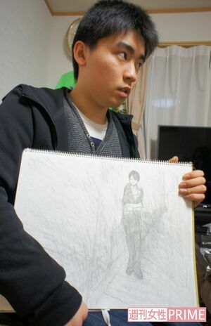 スケッチブックに描いたデッサン