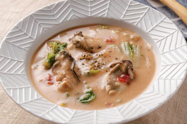 牡蠣と白菜のスープ