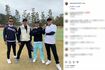 広島・矢野雅哉が投稿していた羽月隆太郎らとのゴルフ（公式インスタグラムより）