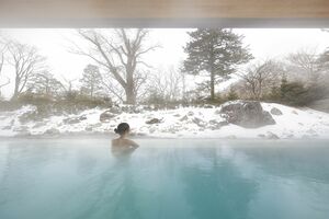 ザ・リッツ・カールトン日光の温泉は、1200年以上の歴史を誇る日光湯元温泉の源泉から湯を引く。保湿成分を多く含むため美肌の湯とも