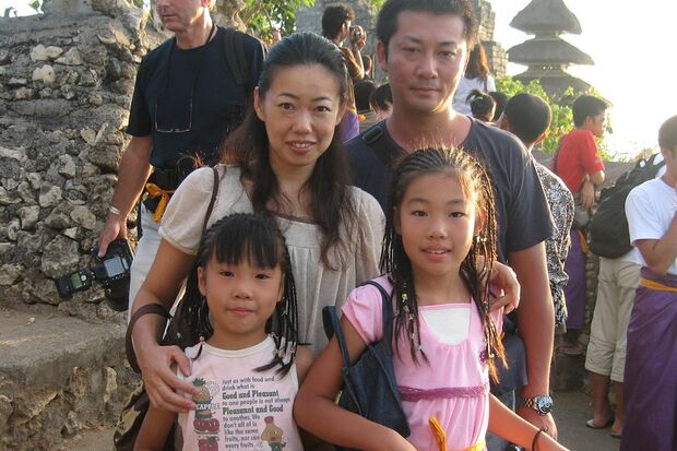 バリ島での家族旅行。バックパッカーとして世界中を旅した当時も家族にはひんぱんにスカイプで連絡をとっていた