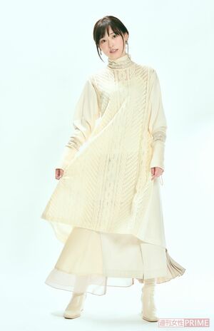 「人生でいちばん舞いあがりました」と語った福原遥（撮影／伊藤和幸）　